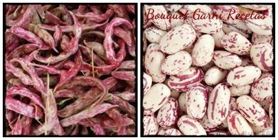 Guiso de porotos Cranberry, fideos con harina de amaranto y vegetales