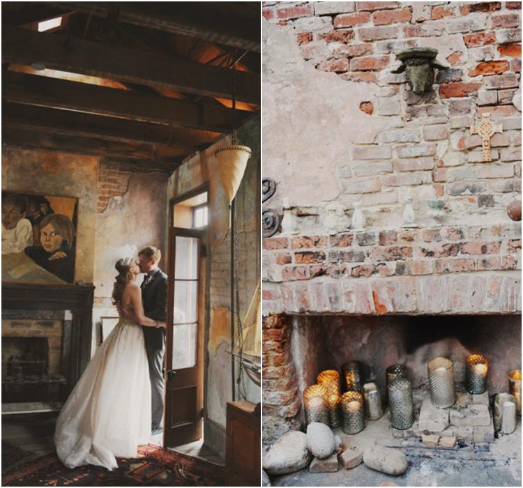 bodas + vintage: iluminando la iglesia...