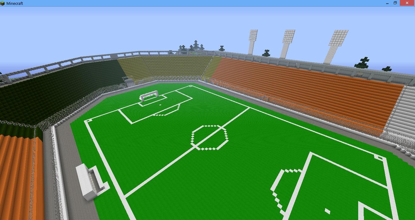 El Pacaembù estadio del Corinthians hecho en Minecraft.