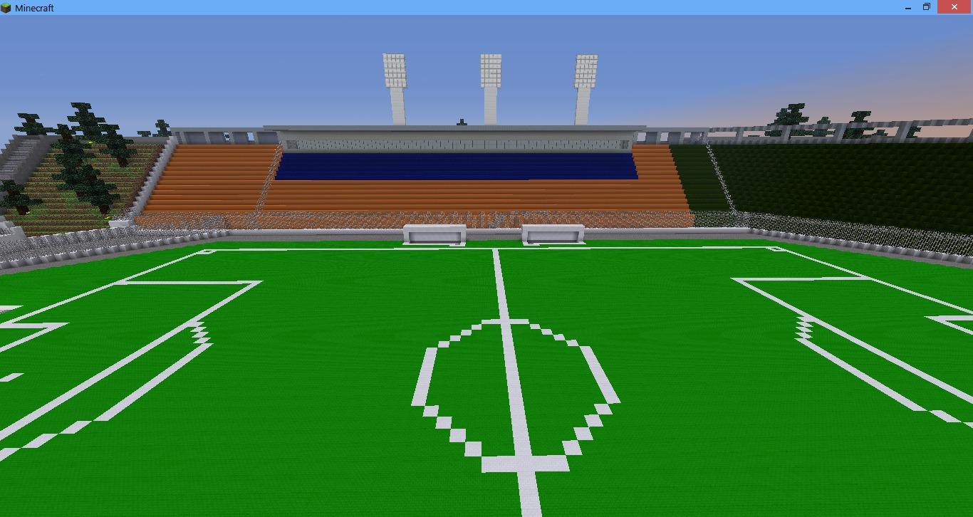 El Pacaembù estadio del Corinthians hecho en Minecraft.