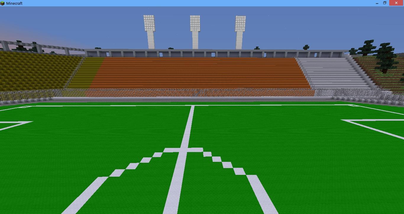 El Pacaembù estadio del Corinthians hecho en Minecraft.