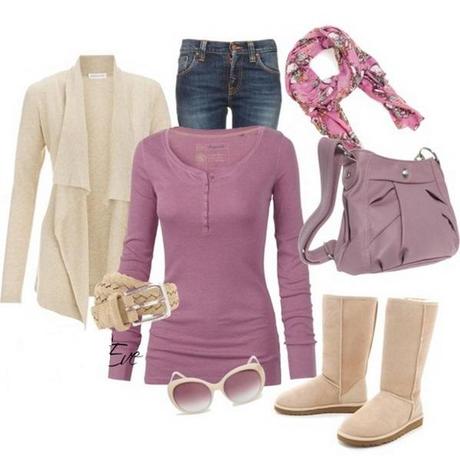 OUTFIT DE OTOÑO PARA EL DIA CON BOTAS UGG DE COLOR CREMA