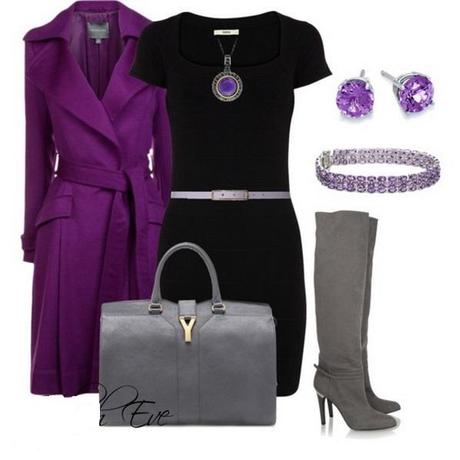  OUTFIT DE OTOÑO PARA LA NOCHE ELEGANTE CON BOTAS DE COLOR PLOMO