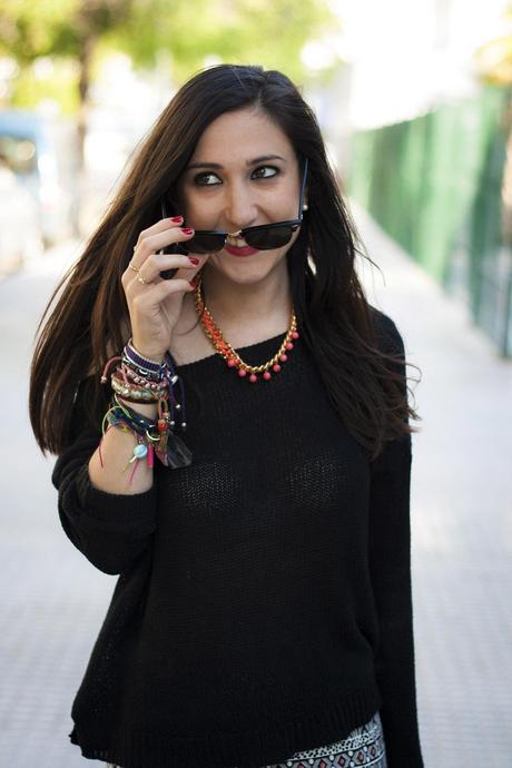 Shorts Estampado Azteca