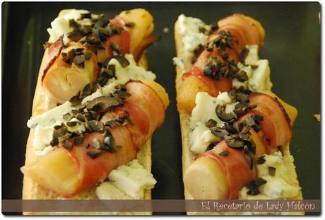 Menú 1: Panini de puerros y bacon con queso gorgonzola y aceitunas #menuVictofer