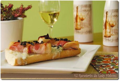 Menú 1: Panini de puerros y bacon con queso gorgonzola y aceitunas #menuVictofer