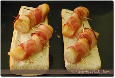 Menú 1: Panini de puerros y bacon con queso gorgonzola y aceitunas #menuVictofer