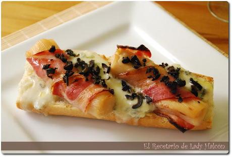 Menú 1: Panini de puerros y bacon con queso gorgonzola y aceitunas #menuVictofer