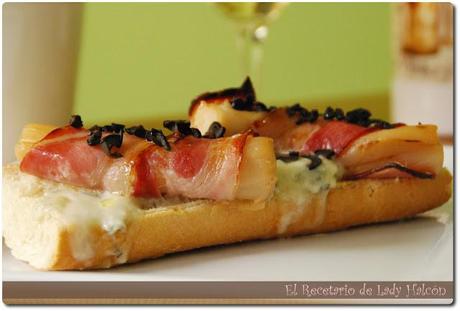 Menú 1: Panini de puerros y bacon con queso gorgonzola y aceitunas #menuVictofer
