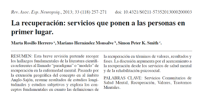 La recuperación: Servicios que ponen a las personas en primer lugar - Rosillo y col.