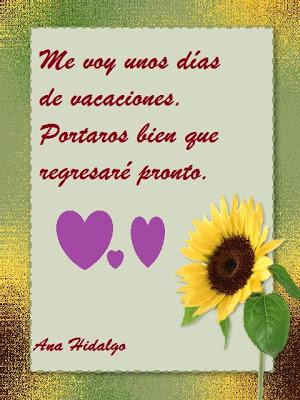 ¡Estoy de vacaciones !