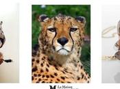 muñeca broche collar vestida guepardo: Mageritdoll