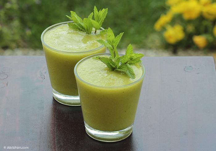 Batido de mango y menta