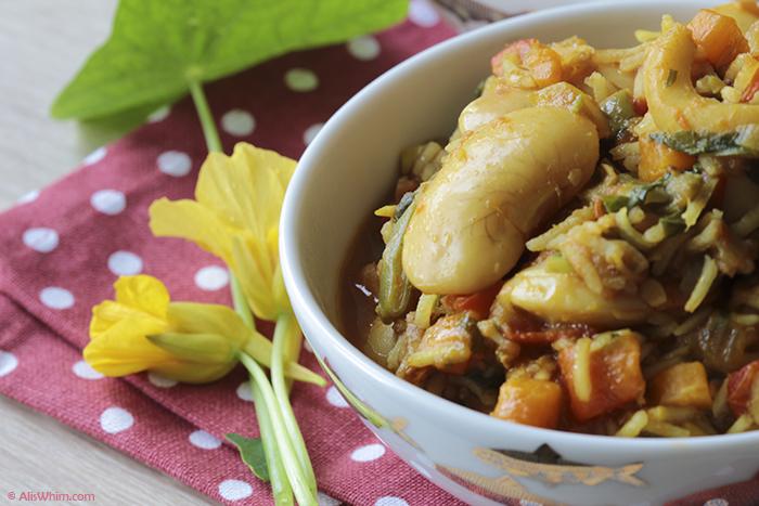 Rice with geant white beans