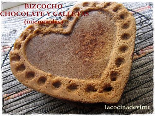 bizcocho chocolate y galleta