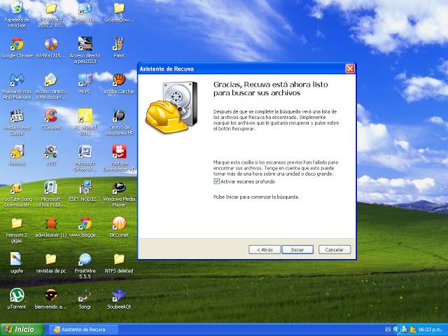recuperar datos borrados  de la papelera