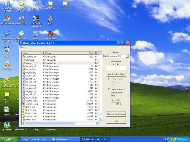 recuperar datos borrados  de la papelera