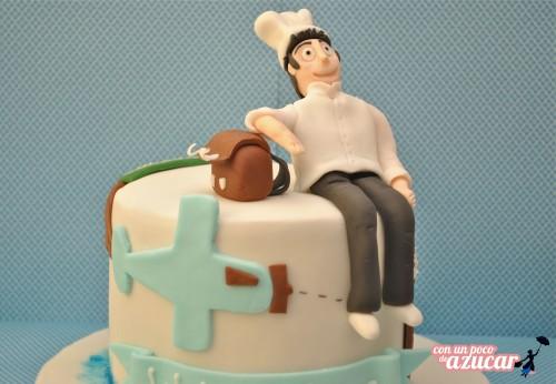 Una tarta muy viajera para Marcos