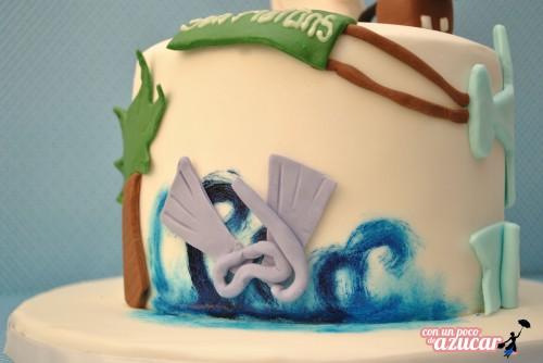 Una tarta muy viajera para Marcos