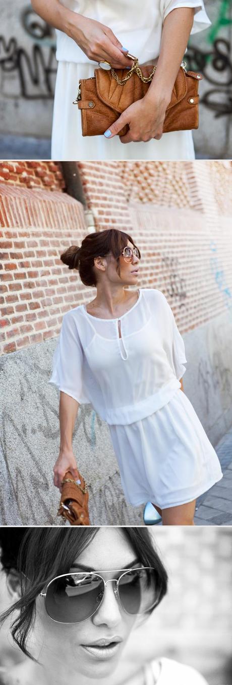 embroidery chiffon dress