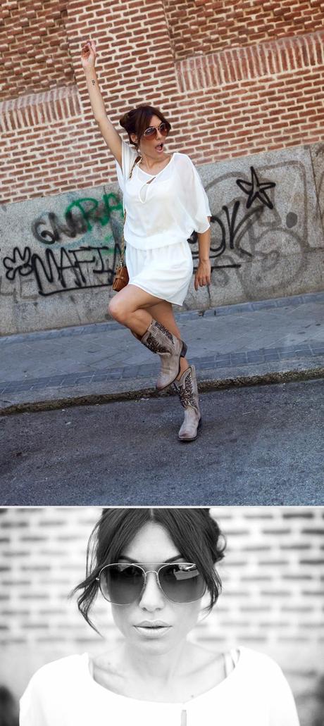 embroidery chiffon dress