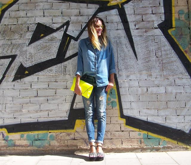 Total look Denim ...Más Print y Flúor