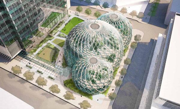 3 Las nuevas oficinas de Amazon en Seattle dentro de un jardín botánico