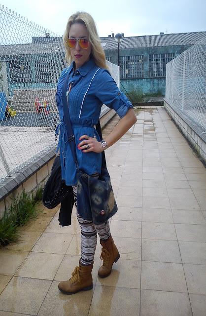 Denim + Etnic with rain again