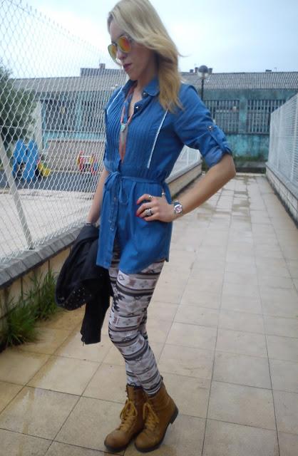 Denim + Etnic with rain again