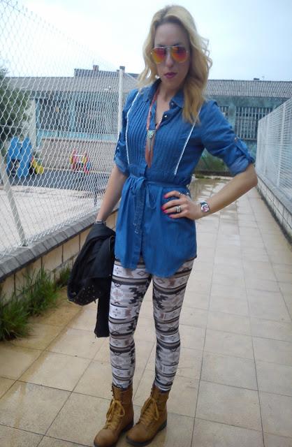 Denim + Etnic with rain again