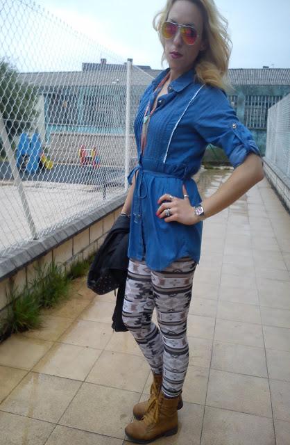 Denim + Etnic with rain again