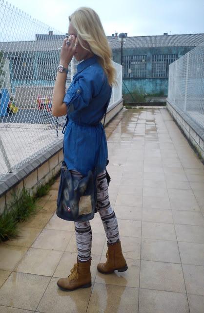 Denim + Etnic with rain again