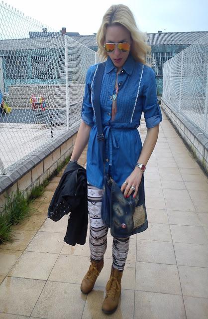 Denim + Etnic with rain again