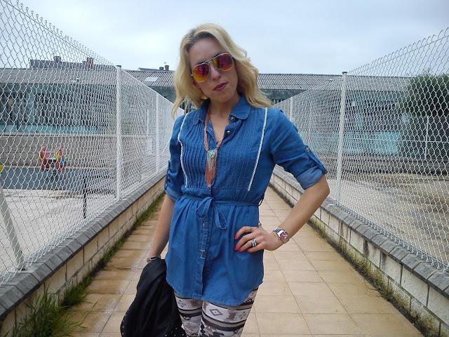 Denim + Etnic with rain again