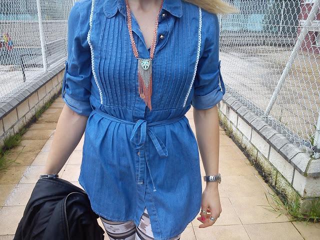 Denim + Etnic with rain again