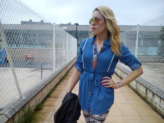 Denim + Etnic with rain again