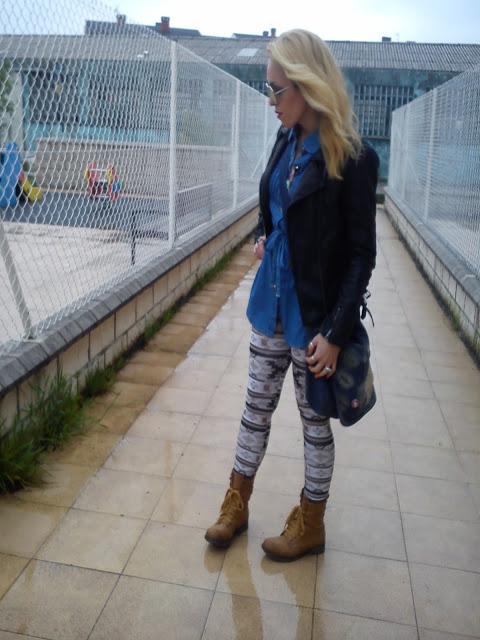 Denim + Etnic with rain again