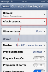 Configurar correo en iPhone o iPad