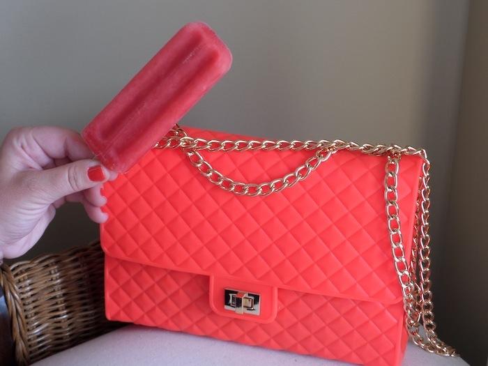 Black & Flowers & Flúor bag