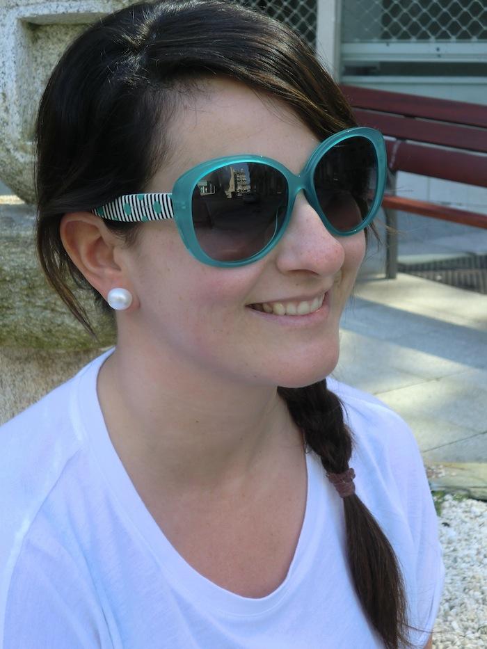 Turquoise polka dots sunglasses Marc Jacobs