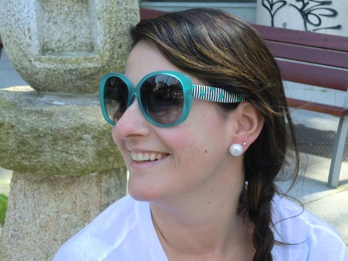 Turquoise polka dots sunglasses Marc Jacobs