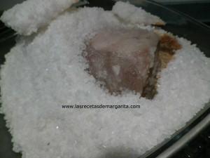 lomo y lomo de cerdo a la sal con salsa de mostaza