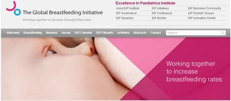 Captura de la web de la Global Breastfeeding Initiative