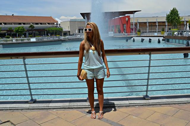 BLUE PRINTED SHORTS Buenos días!!! Os enseño este look su...