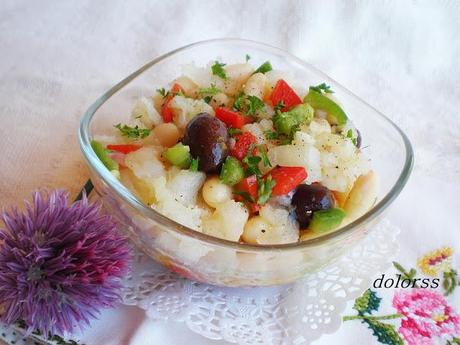 Empedrat o ensalada de alubias con bacalao
