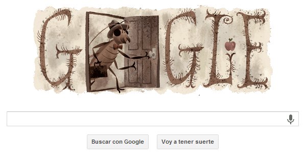 Doodle por el 150 aniversario de Frankz Kafka