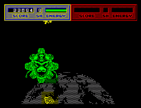 Aquí tenemos a Mukor, el gran jefe verde que asola la Galaxia. Sus tentáculos son su debilidad.