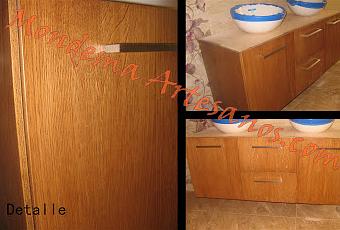 Mueble de baño en roble para lavabos suspendidos - Paperblog