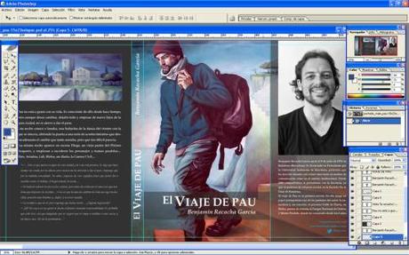 El (espero que) largo viaje de Pau Trabajando en la cubierta del libro
