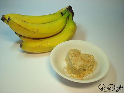 Helado light de plátano